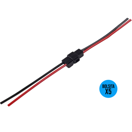 CONECTOR 2VIAS 4MM (x5u.)